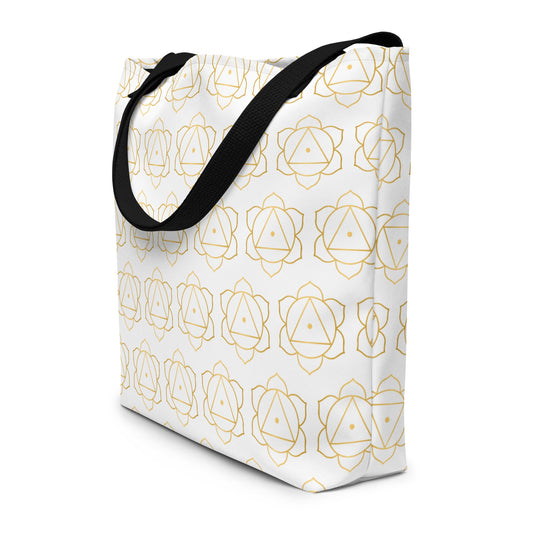 GLOW Natural Wellness All-Over Print Large Tote Bag